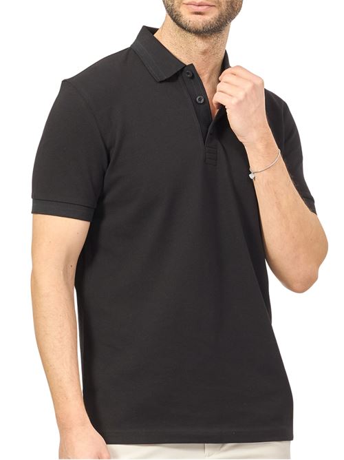 Polo uomo nera in cotone Boss Green | 50469055009